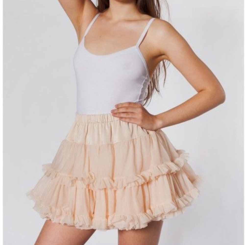 American Apparel Petticoat Skirt tutu in reversible pink.
